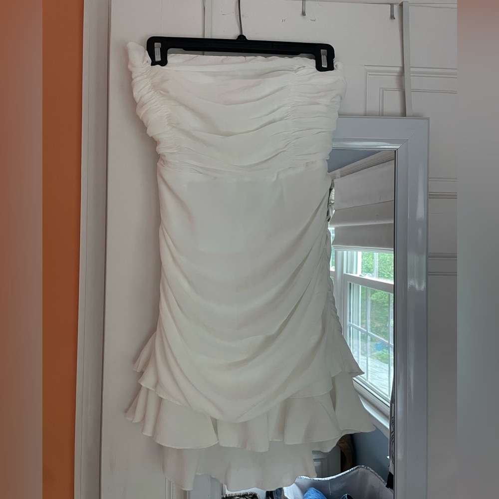 Strapless White Mini Dress
